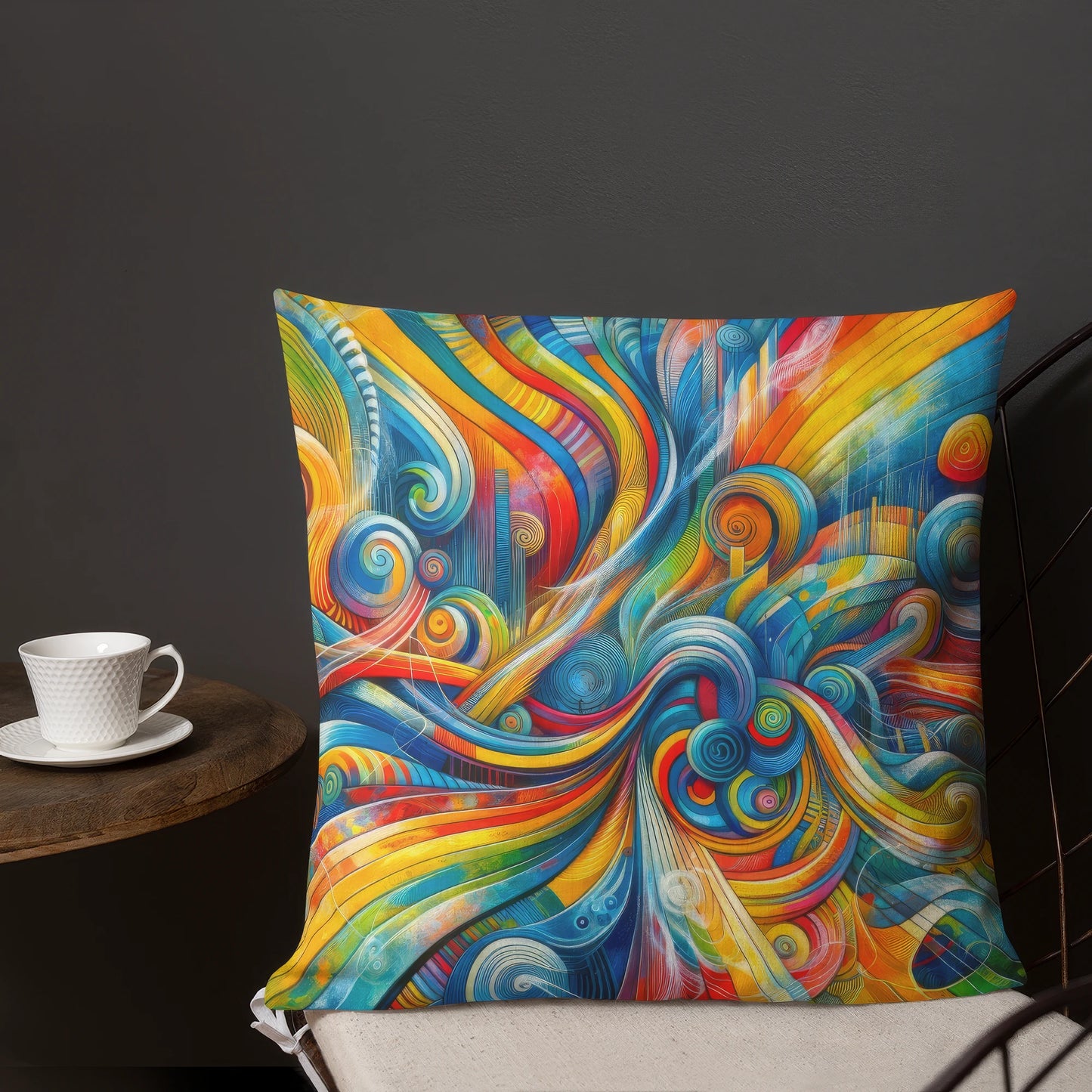 Abstract Art Pillow: Creative Pulse