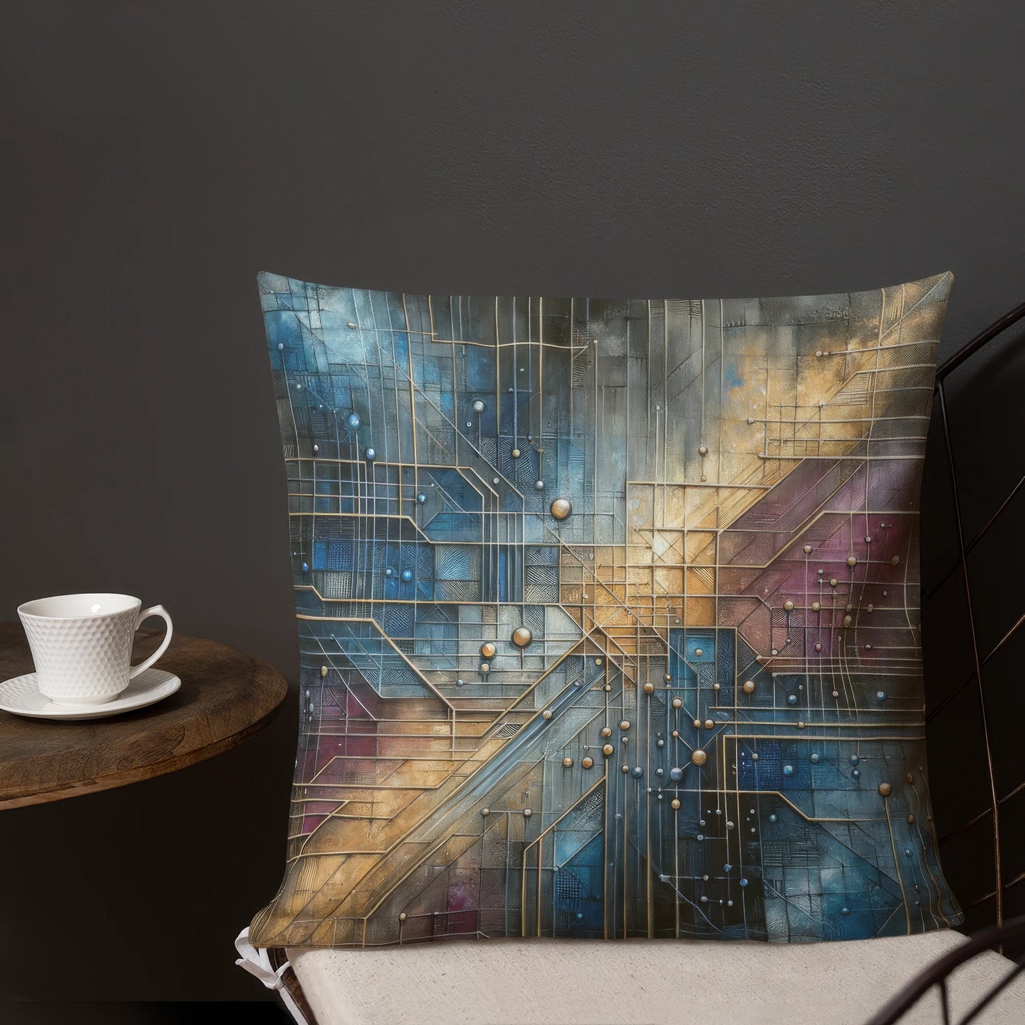 Abstract Art Pillow: Strategic Visions