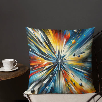 Abstract Art Pillow: Innovation Nexus