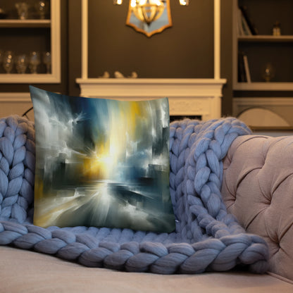 Abstract Art Pillow: Enlightening Horizons