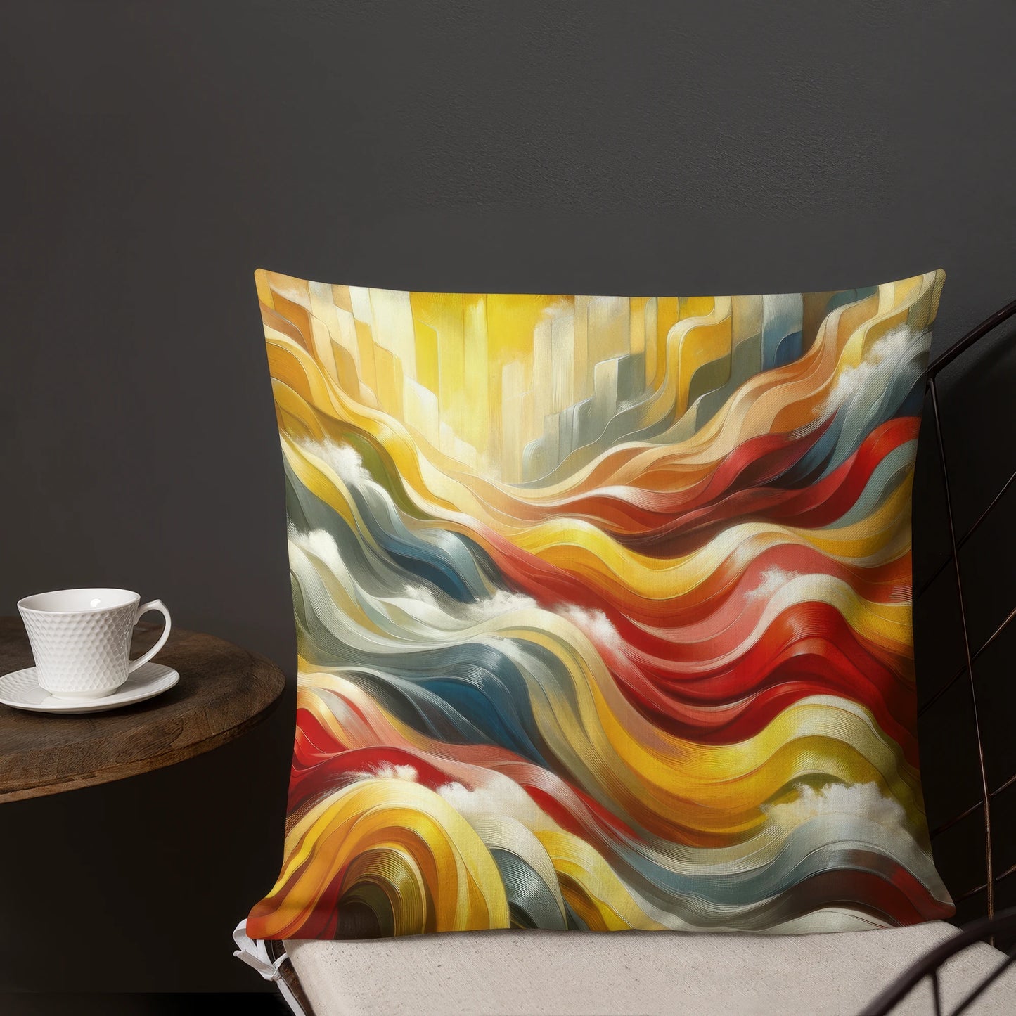 Abstract Art Pillow: Empowerment Waves