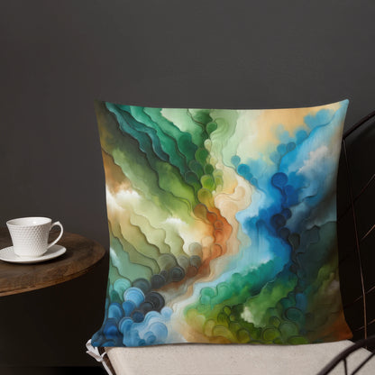 Abstract Art Pillow: Evolving Essence