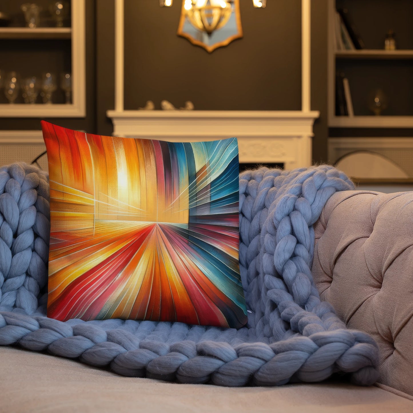 Abstract Art Pillow: Progressive Pulse