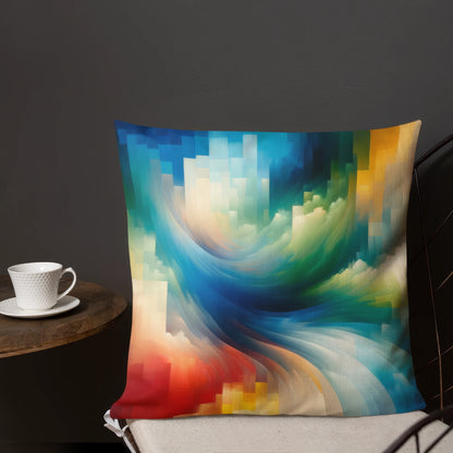 Abstract Art Pillow: Synthesized Spectrum