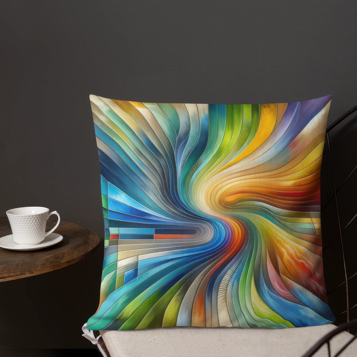 Abstract Art Pillow: Evolutive Spectrum