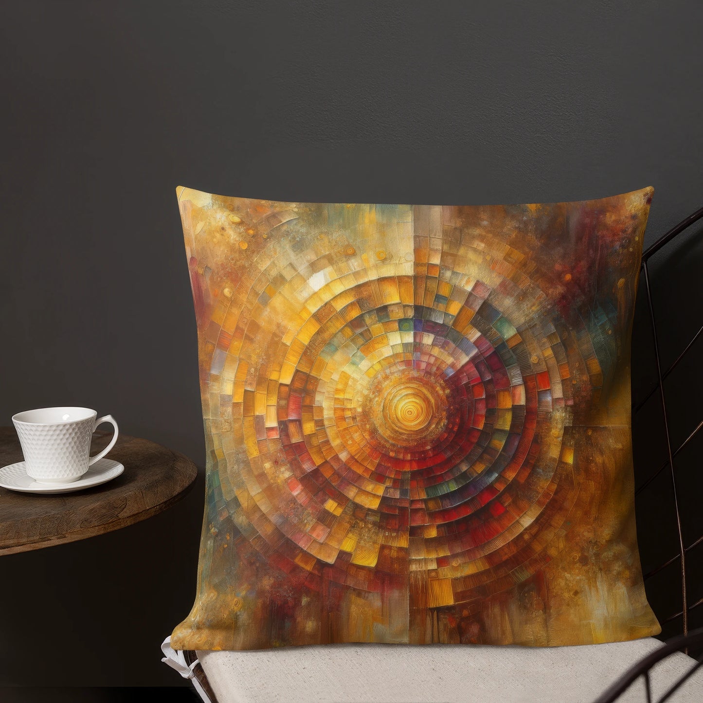 Abstract Art Pillow: Echoes of Gratitude