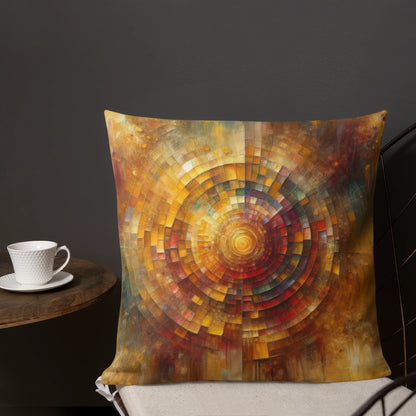 Abstract Art Pillow: Echoes of Gratitude