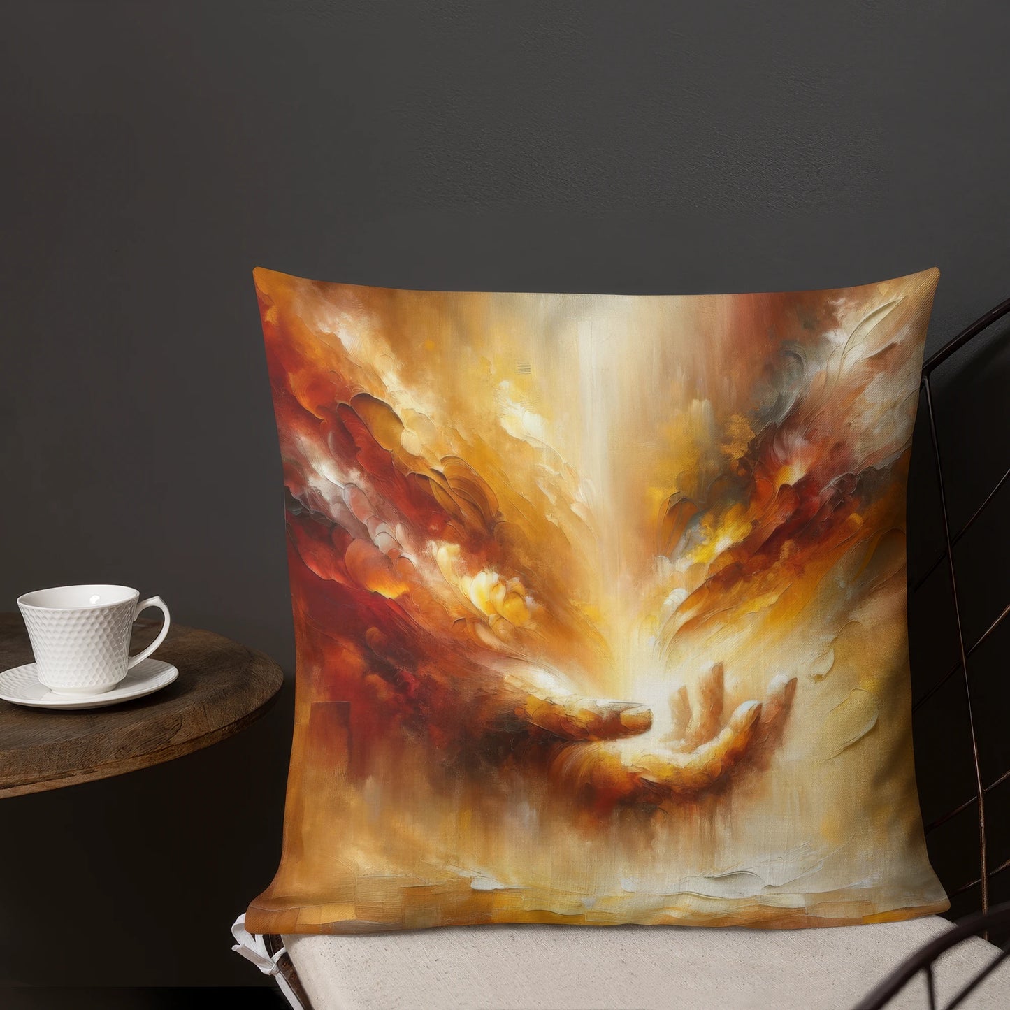 Abstract Art Pillow: Gratitude's Embrace