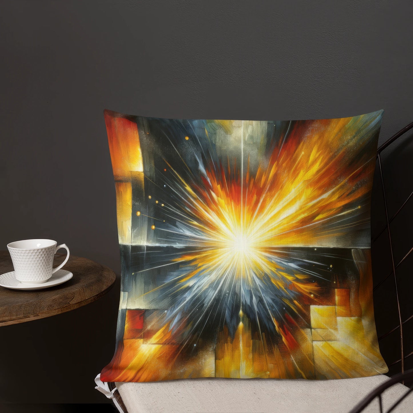 Abstract Art Pillow: Resolute Radiance