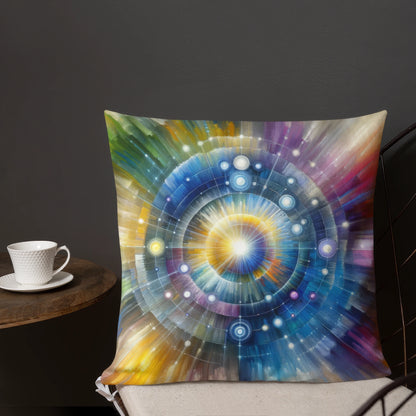 Abstract Art Pillow: Echoes of Eternity