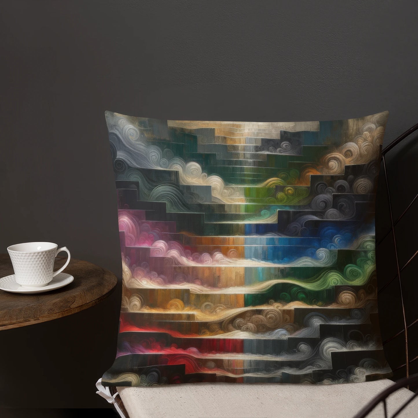 Abstract Art Pillow: Legacy in Layers