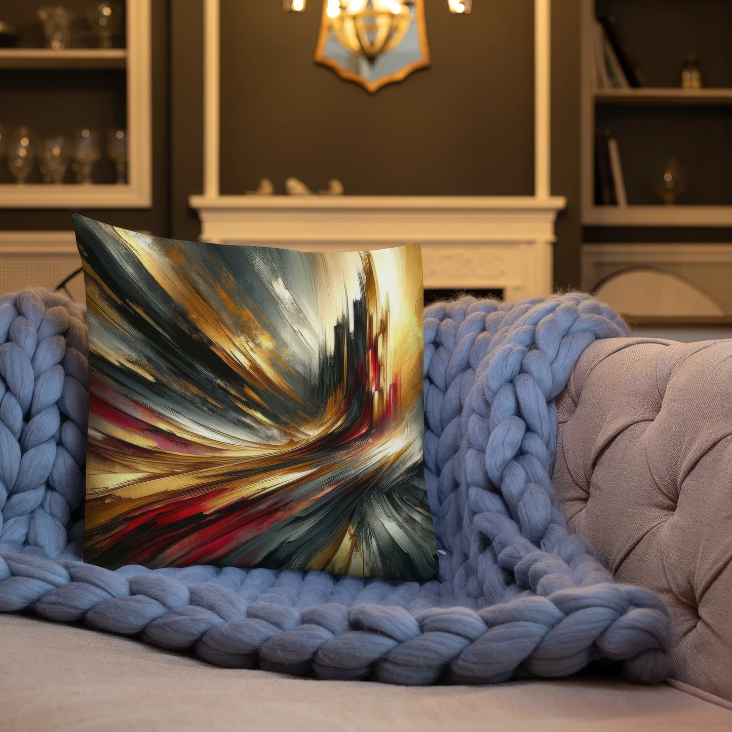 Abstract Art Pillow: Empowerment Essence