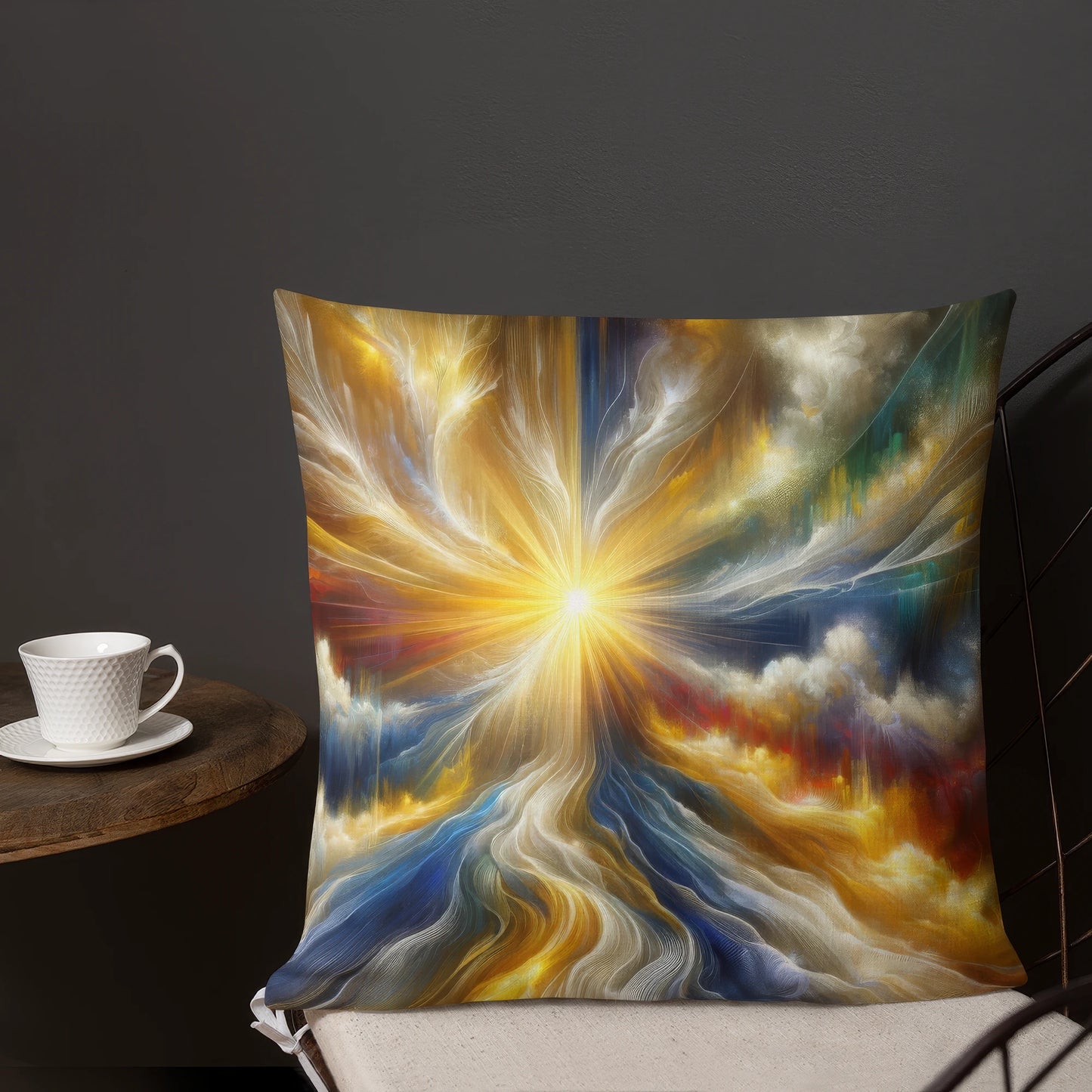 Abstract Art Pillow: Luminous Legacy