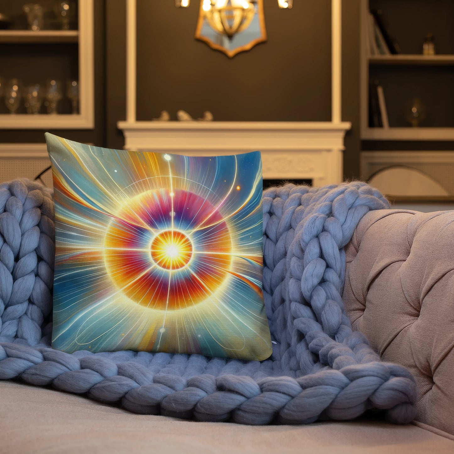 Abstract Art Pillow: Eternal Enlightenment