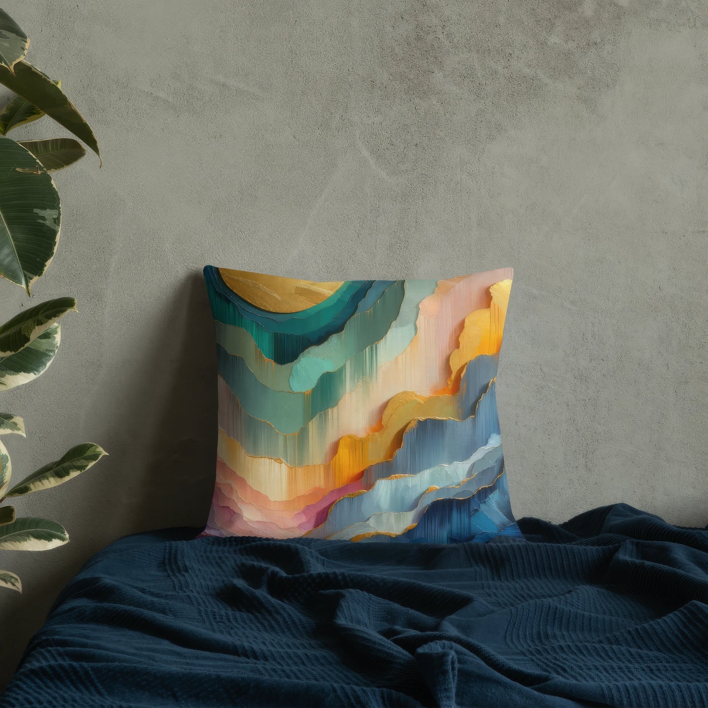 Abstract Art Pillow: Temporal Progression