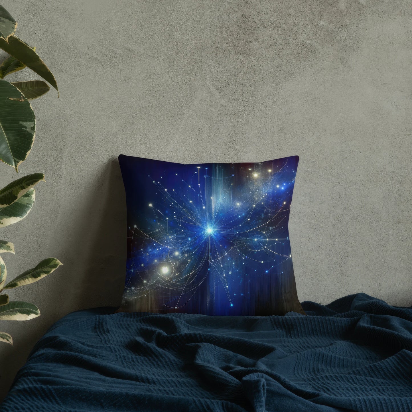 Abstract Art Pillow: Cognitive Constellation