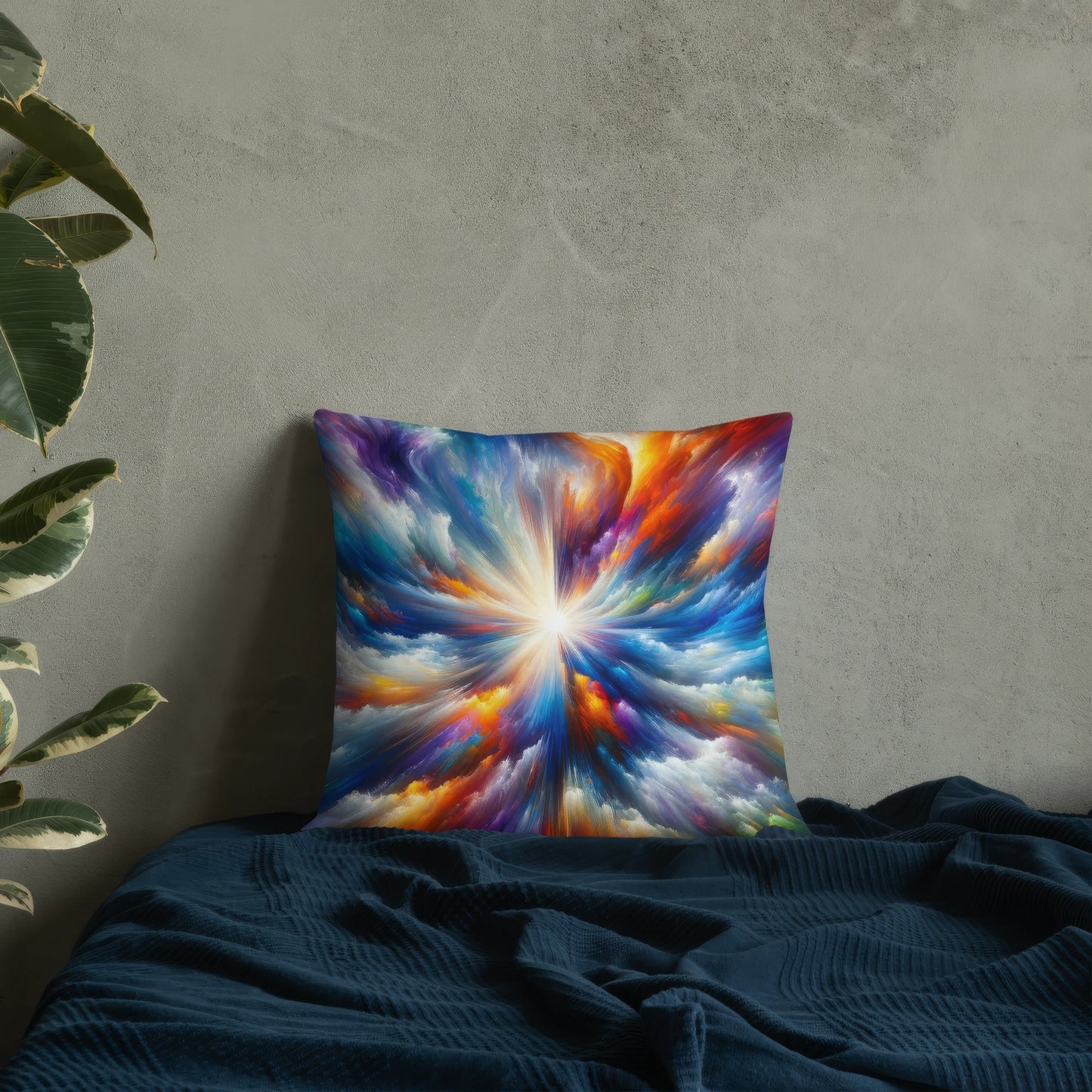 Abstract Art Pillow: Fusion Spectrum