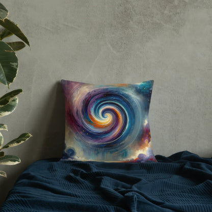 Abstract Art Pillow: Harmonic Symphony