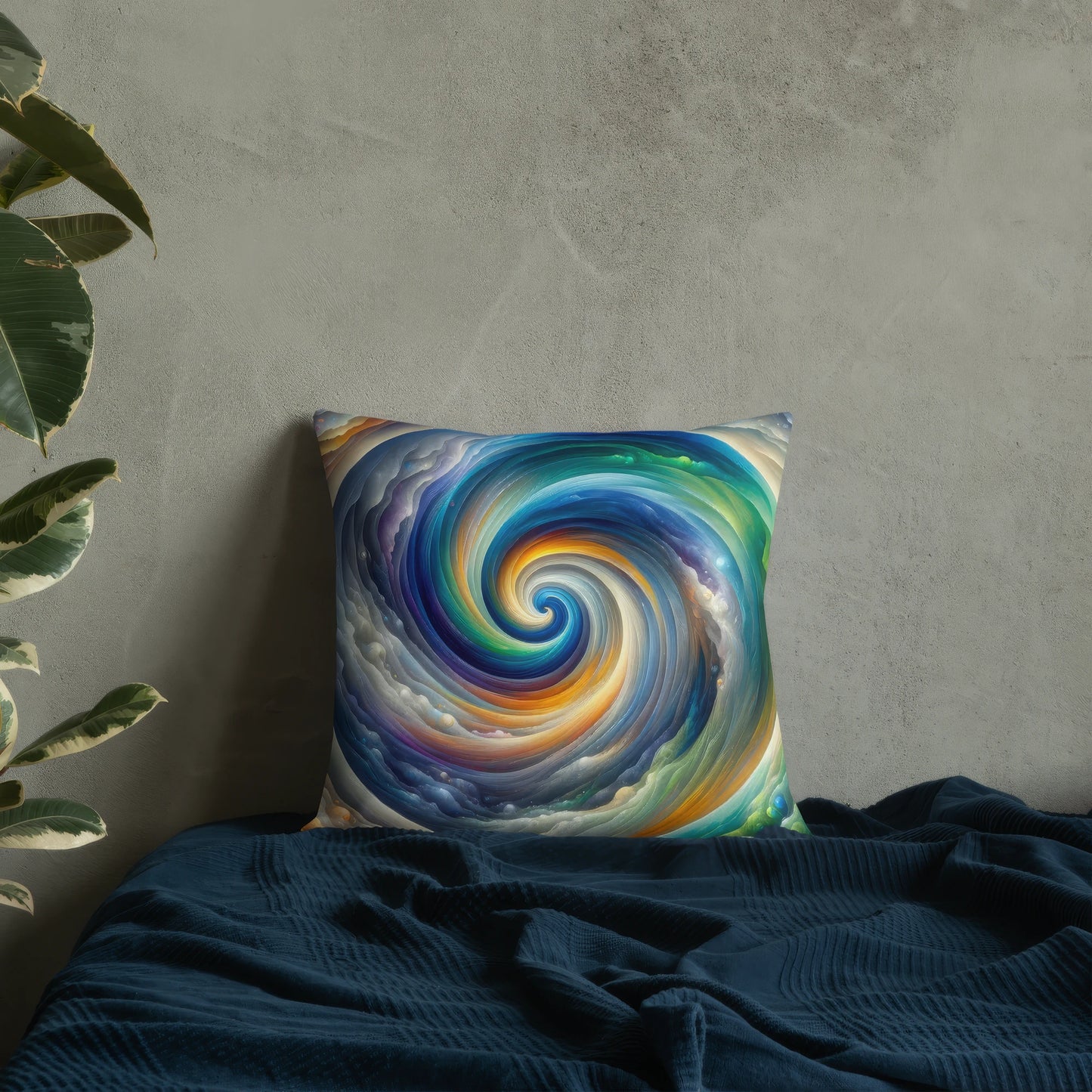 Abstract Art Pillow: Evolving Reflections