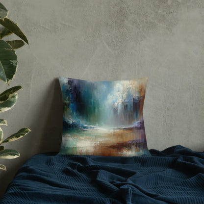 Abstract Art Pillow: Visionary Vistas