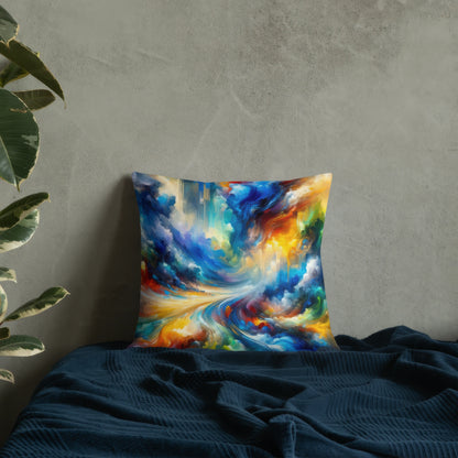 Abstract Art Pillow: Exploration Spectrum