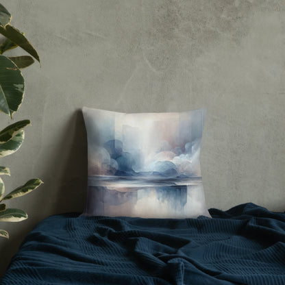 Abstract Art Pillow: Reflective Depths