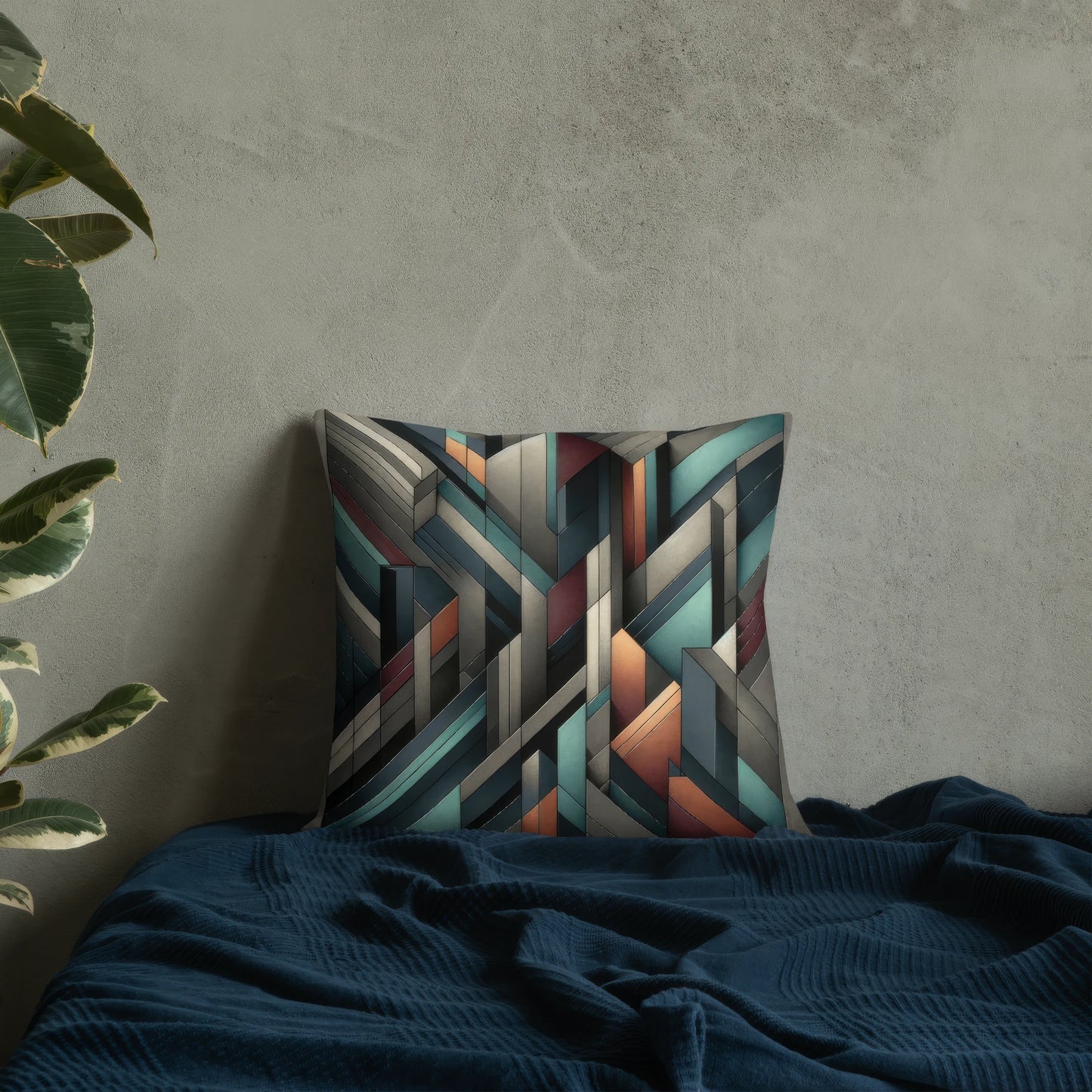 Abstract Art Pillow: Strategic Dimensions