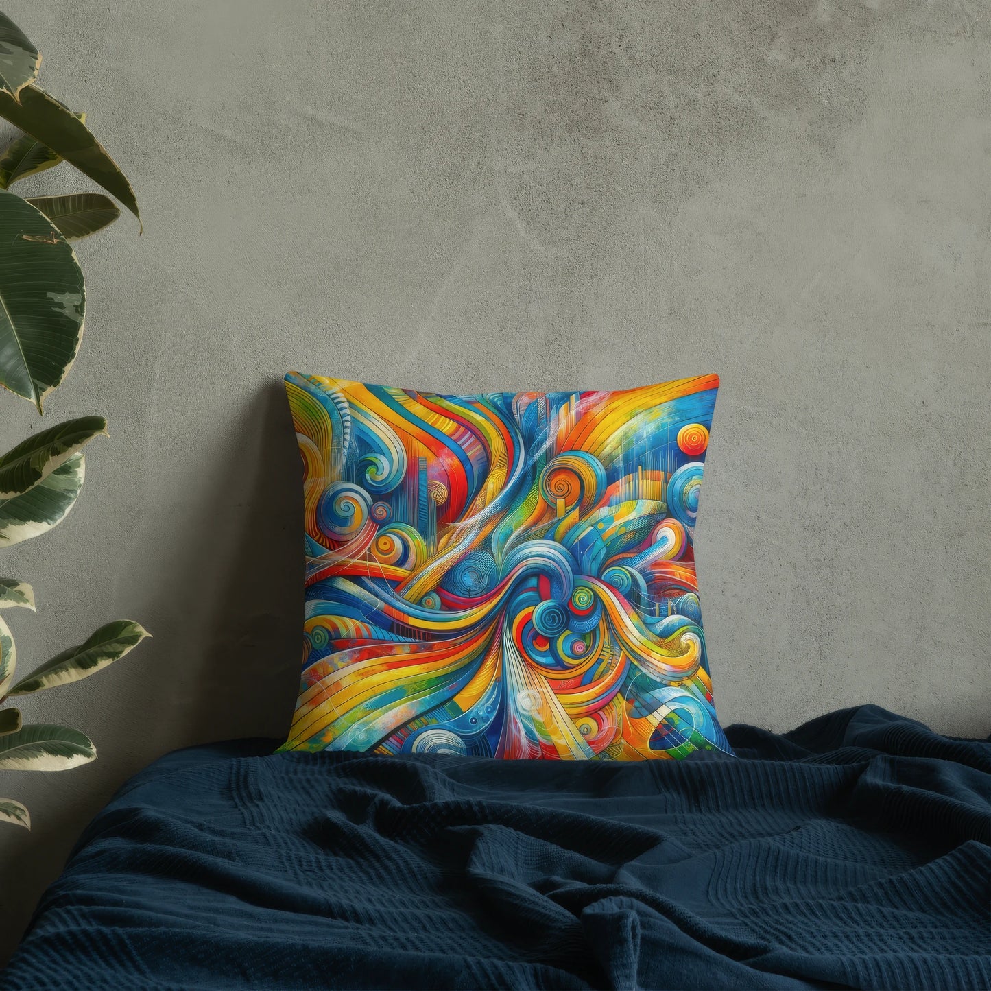 Abstract Art Pillow: Creative Pulse