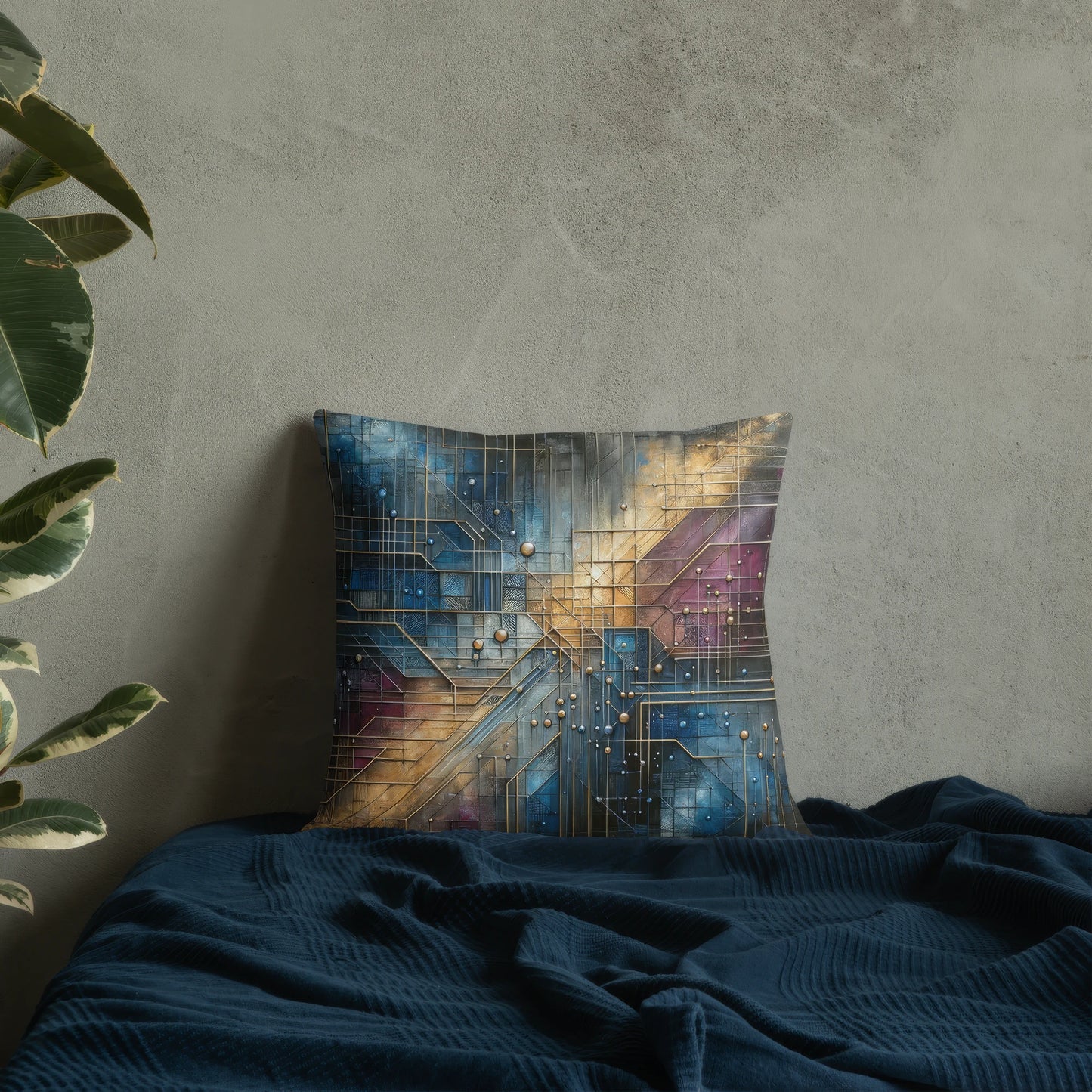 Abstract Art Pillow: Strategic Visions