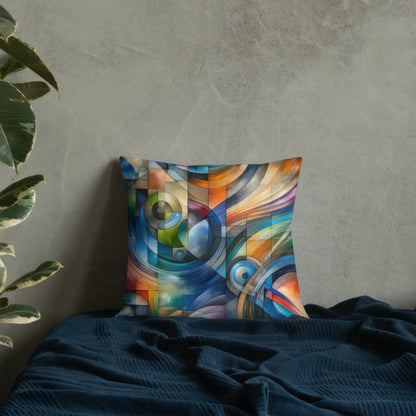 Abstract Art Pillow: Synergy in Motion