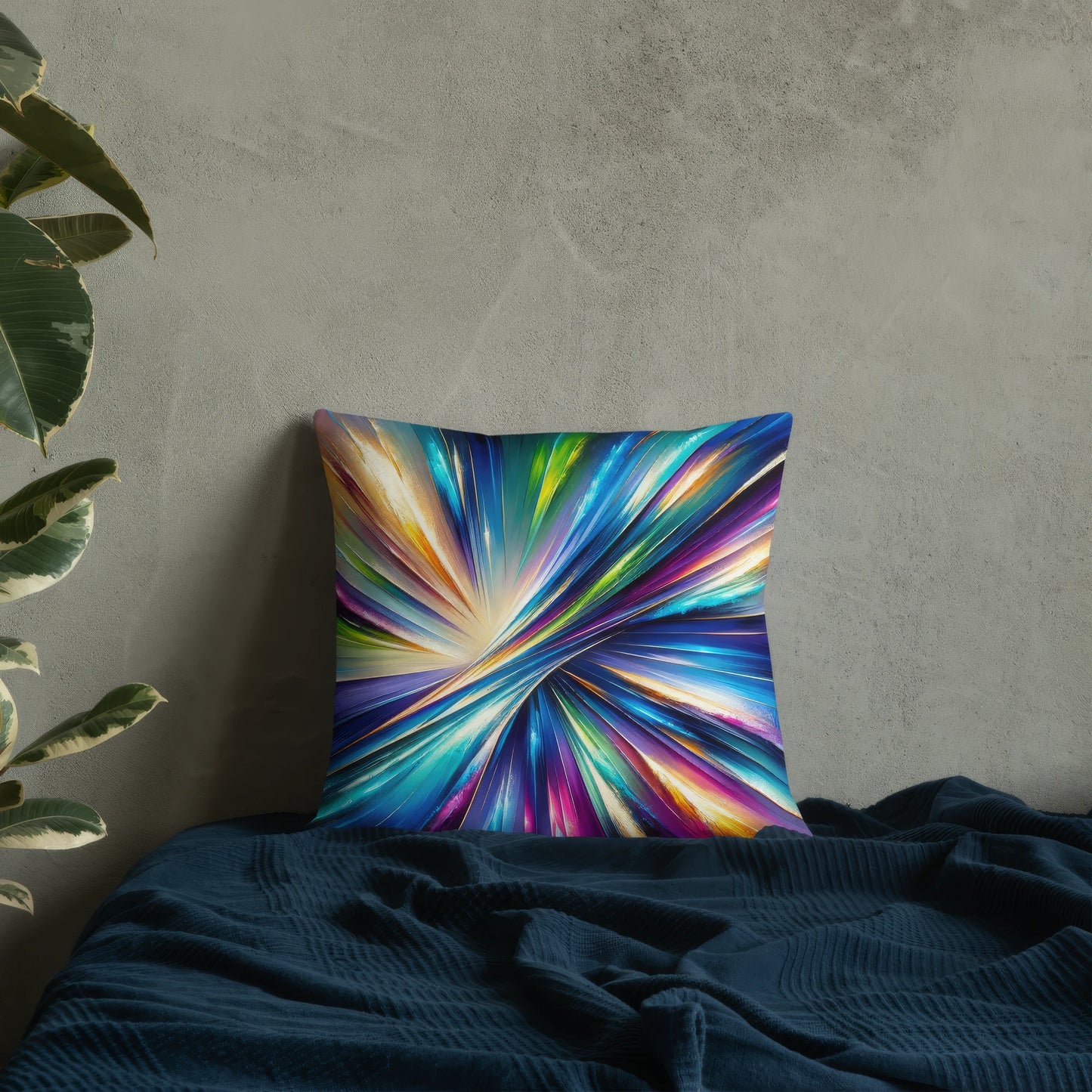 Abstract Art Pillow: Visionary Spectrum