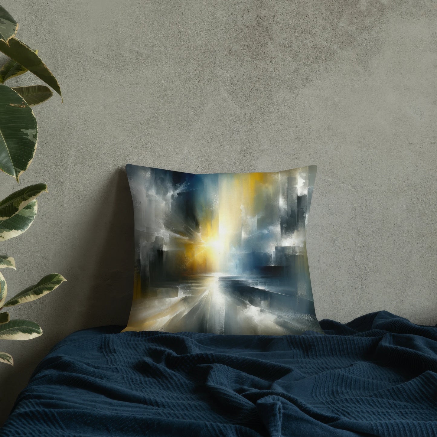 Abstract Art Pillow: Enlightening Horizons