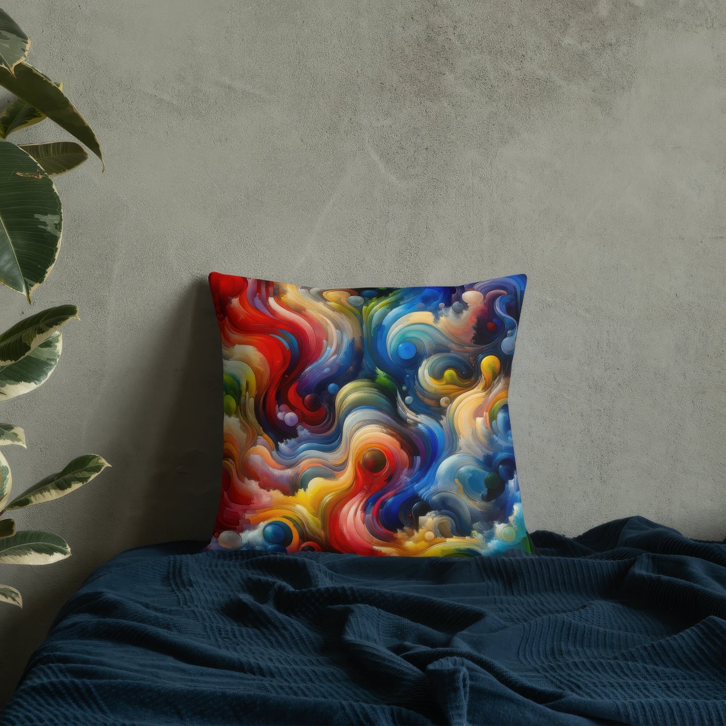 Abstract Art Pillow: Dynamic Flux