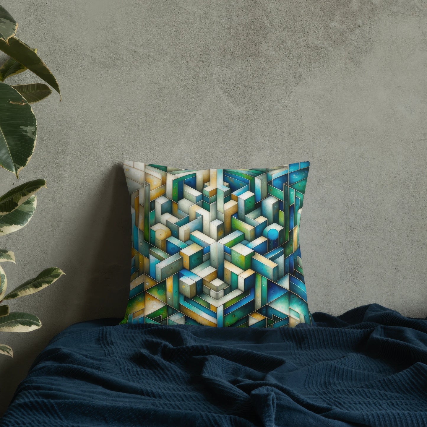 Abstract Art Pillow: Harmony in Complexity