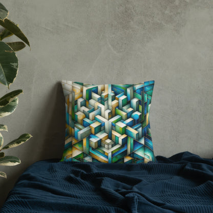 Abstract Art Pillow: Harmony in Complexity