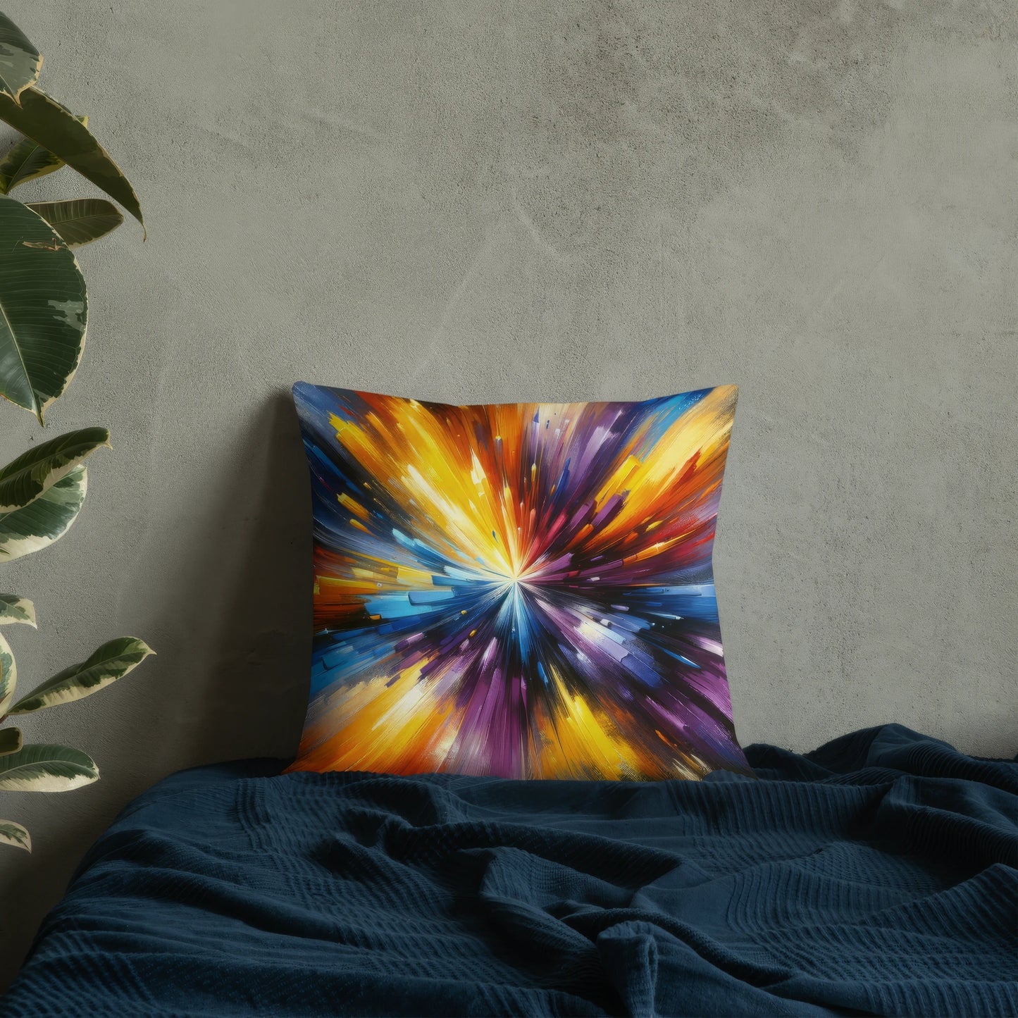 Abstract Art Pillow: Inquisitive Spectrum