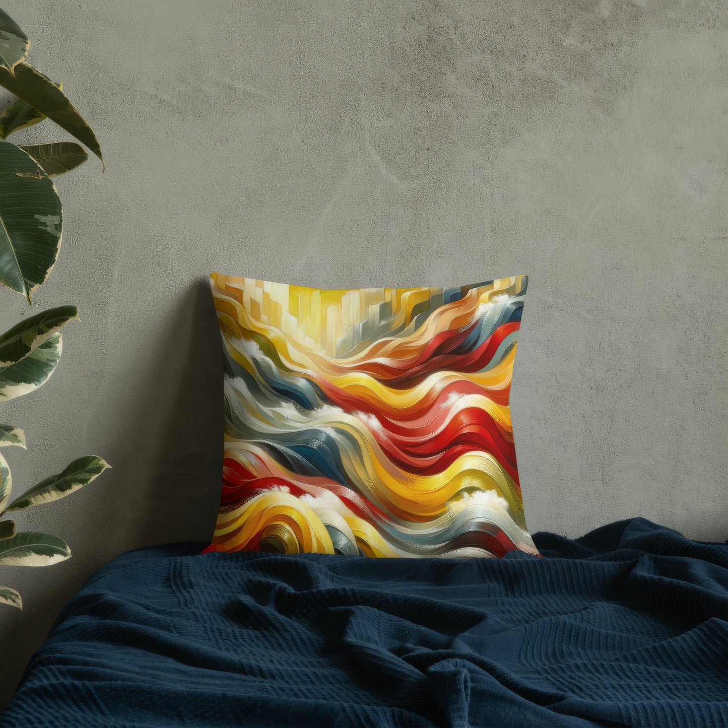 Abstract Art Pillow: Empowerment Waves