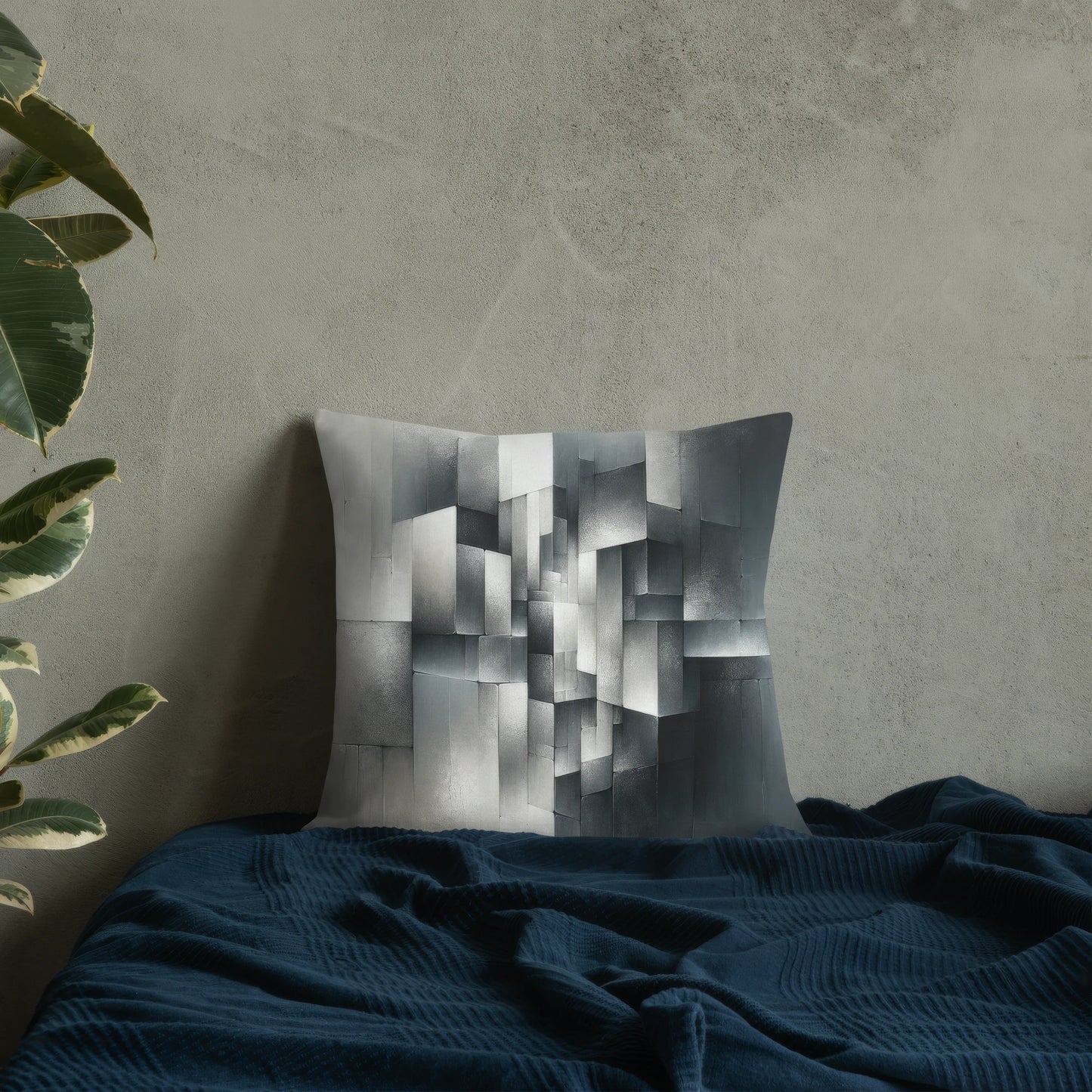 Abstract Art Pillow: Reflective Journey