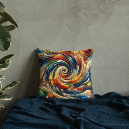 Abstract Art Pillow: Dynamic Whirl