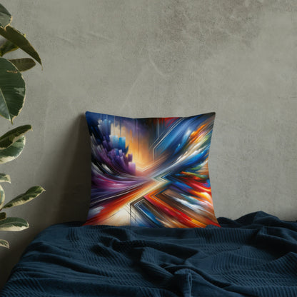 Abstract Art Pillow: Foresight's Canvas