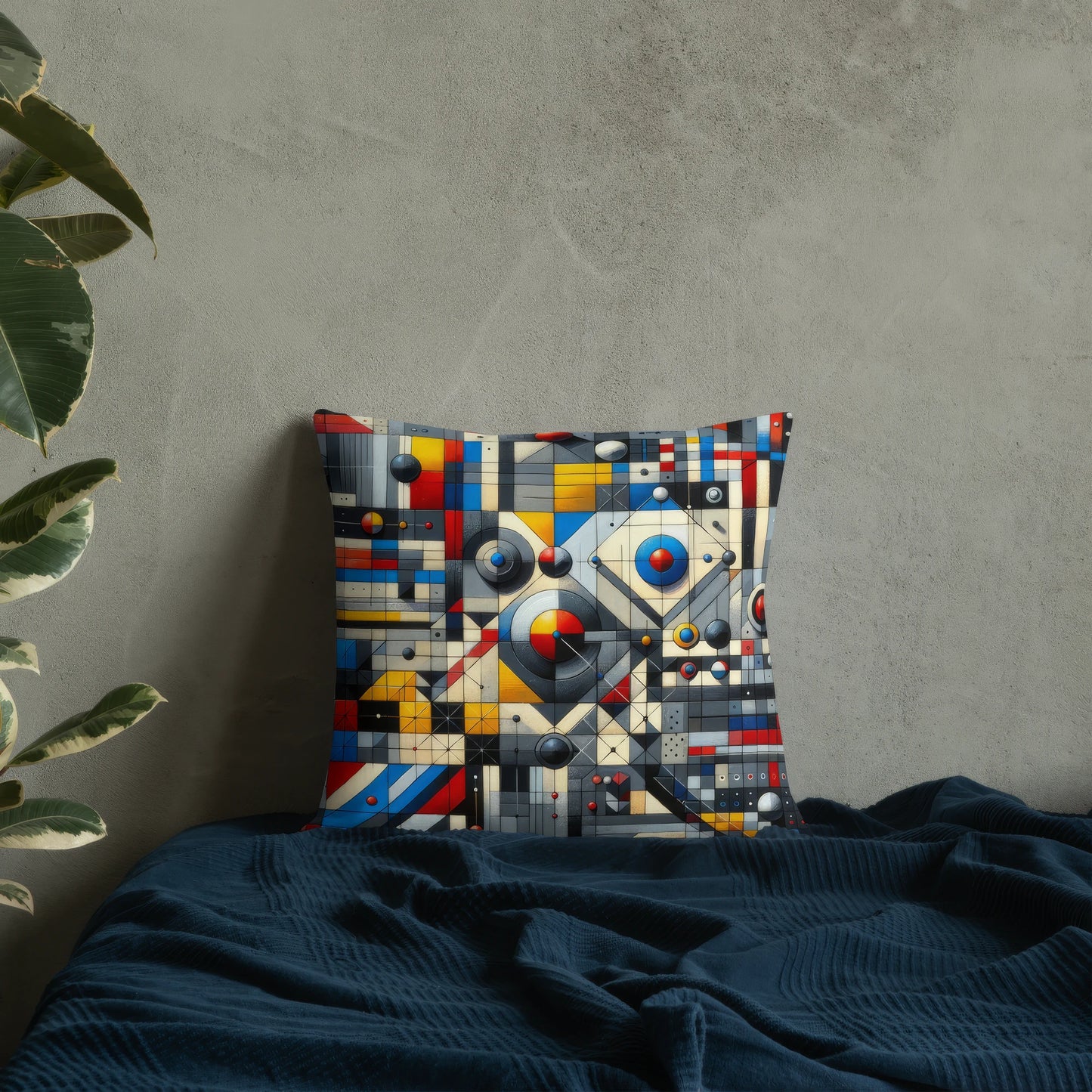 Abstract Art Pillow: Insightful Depths