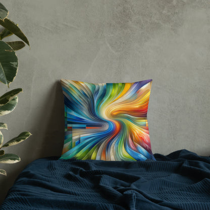 Abstract Art Pillow: Evolutive Spectrum