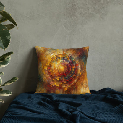 Abstract Art Pillow: Echoes of Gratitude