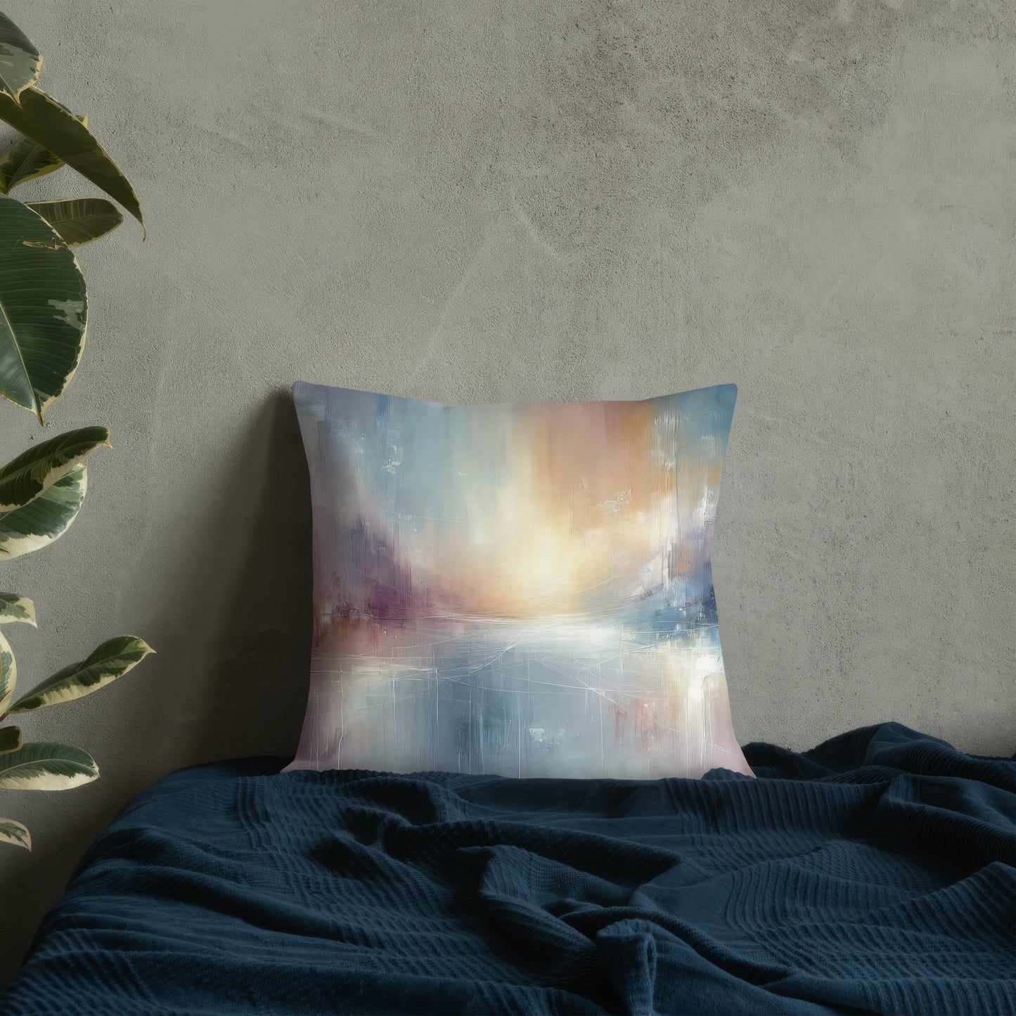 Abstract Art Pillow: Thankful Whispers