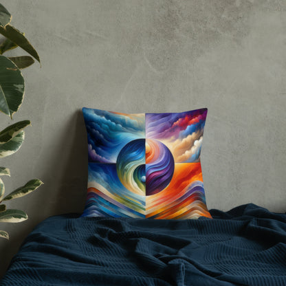 Abstract Art Pillow: Purposeful Harmony