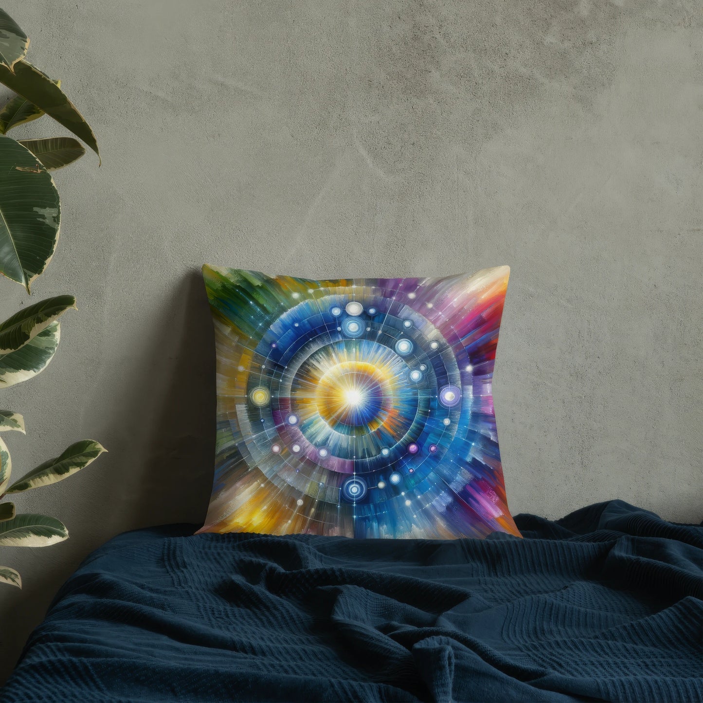 Abstract Art Pillow: Echoes of Eternity