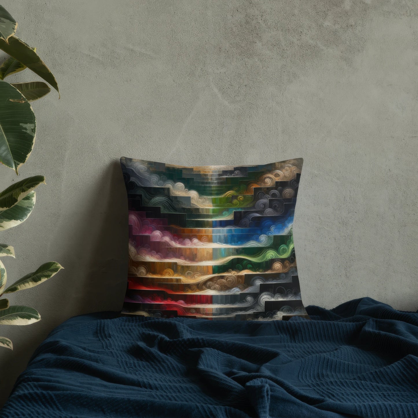 Abstract Art Pillow: Legacy in Layers