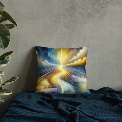 Abstract Art Pillow: Enlightened Path