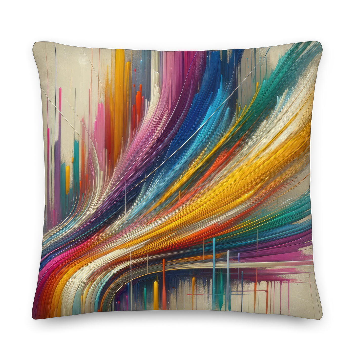 Abstract Art Pillow: Anticipation Spectrum