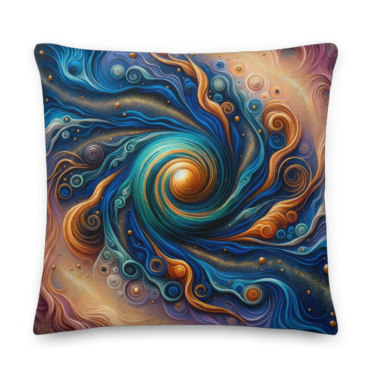 Abstract Art Pillow: Confluence of Consciousness